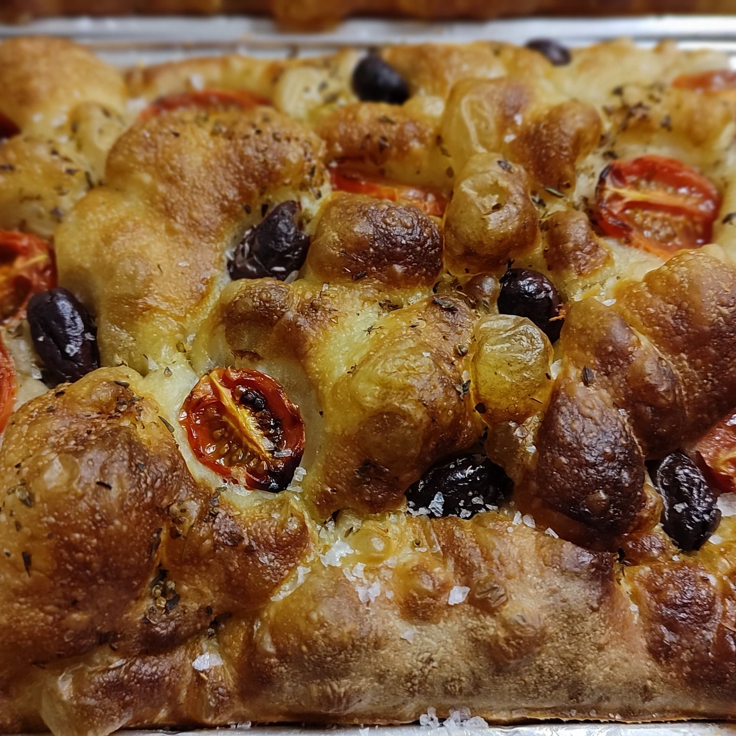 Sourdough Tomato Kalamata Olive Focaccia